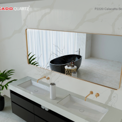 Alternative view of Calacatta Borghini P2220 | Mikado Quartz