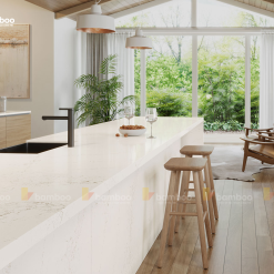 C5113 calacatta vein đá bàn bếp ứng dụng caslaquartz bamboostone