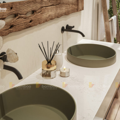 C5113 calacatta vein đá bàn bếp ứng dụng caslaquartz bamboostone