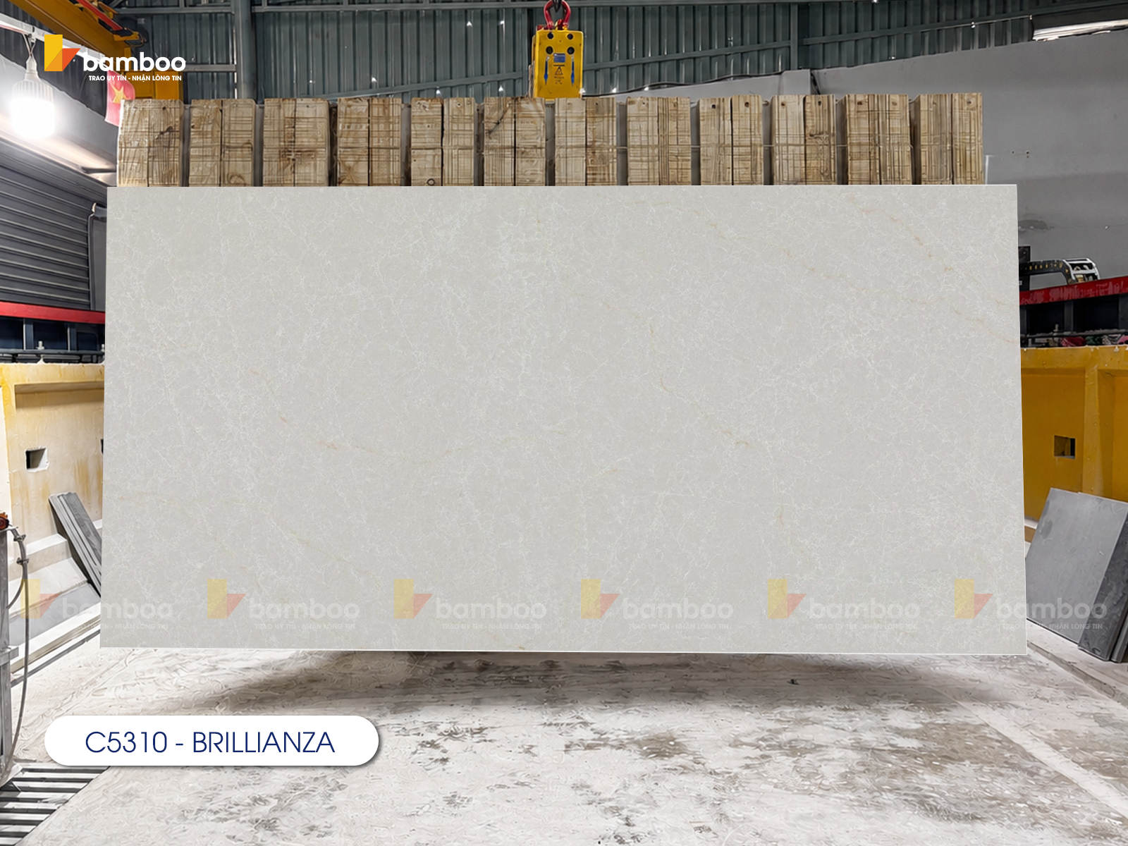 C5310 Brillianza đá bàn bếp ứng dụng caslaquartz bamboostone